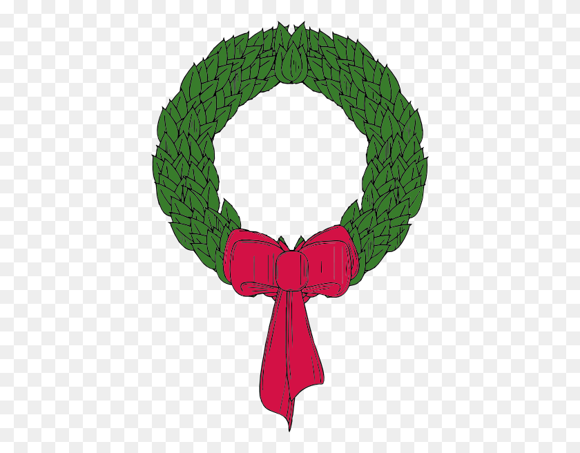402x596 Christmas Wreath Clip Art Free Vector - Fall Wreath Clip Art