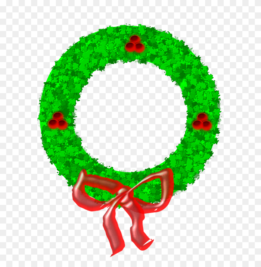 689x800 Christmas Wreath Clipart - Christmas Garland Clipart