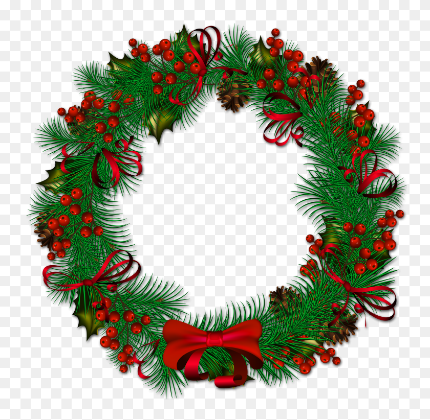 4000x3910 Christmas Wreath Clipart Png - Christmas Clipart PNG