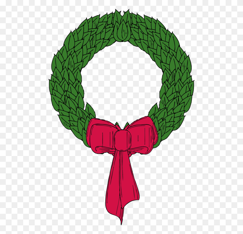 506x750 Christmas Wreath Garland Download - Wreath Clipart Transparent Background