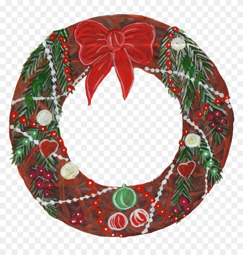 974x1024 Christmas Wreath Png Transparent - Tree PNG Transparent