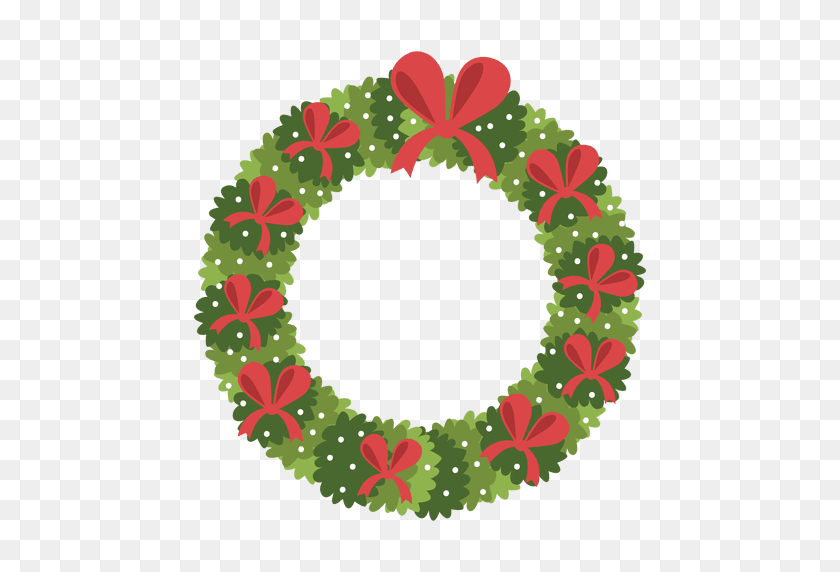 512x512 Christmas Wreath Red Bows Icon - Christmas Reef PNG