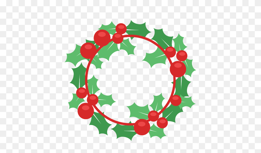 432x432 Christmas Wreath Scrapbook Cute Clipart - Rustic Wreath Clipart