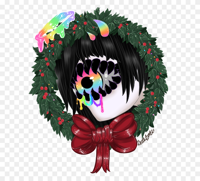 600x700 Christmas Wreath Ych Xenobaby - Christmas Reef Clipart