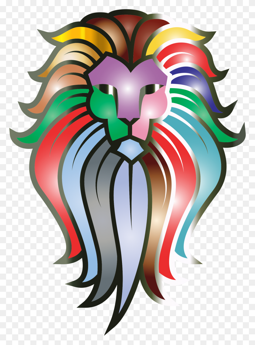 1646x2270 Chromatic Lion Face Tattoo Icons Png - Face Tattoos PNG