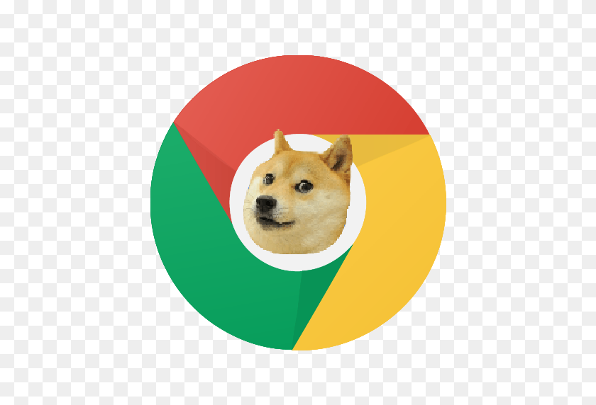 512x512 Chrome Doge! The Best Browser Of Them All! Dogecoin - Doge PNG