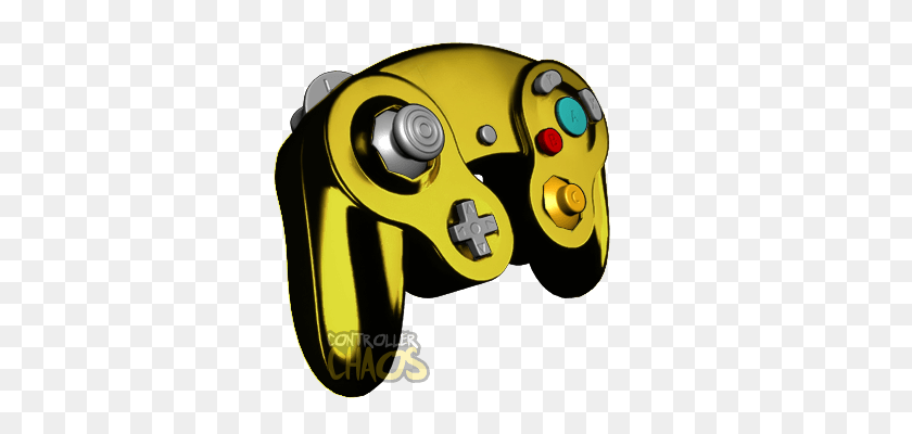 474x340 Chrome Gold - Gamecube Controller PNG