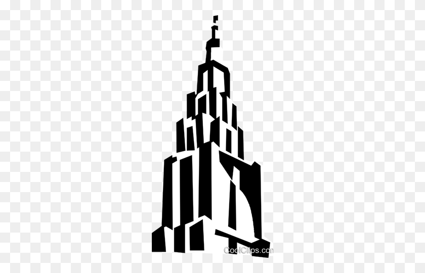 240x480 Chrysler Building Royalty Free Vector Clip Art Illustration - Chrysler Building Clipart