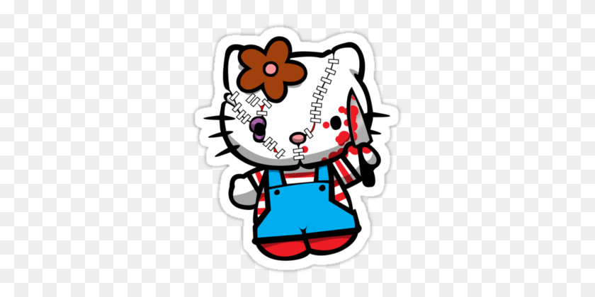 375x360 Chucky Hello Kitty Cuuuuuuuuuuute Привет Китти - Чаки Клипарт