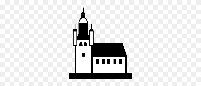 264x298 Церковные Здания Картинки Бесплатный Вектор - Поклонение Клипарт Черный И Белый