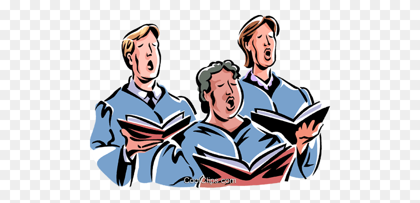 480x346 Church Choir Royalty Free Vector Clip Art Illustration - Free Clipart Choir Singing