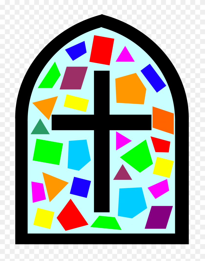 1224x1584 Church Clipart Template - Shattered Glass Clipart