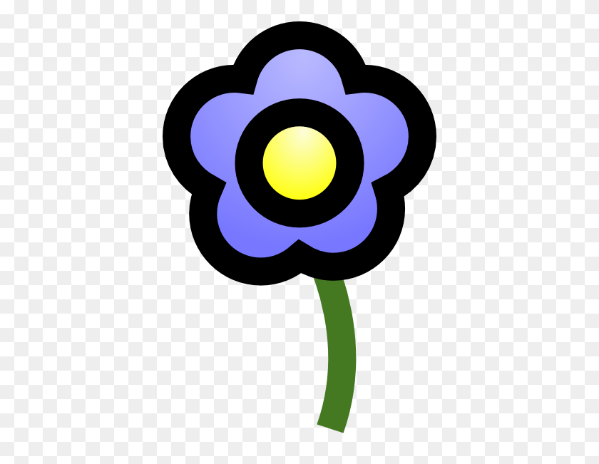 384x591 Cie Blue Flower Clip Art Free Vector - February Birthday Clipart