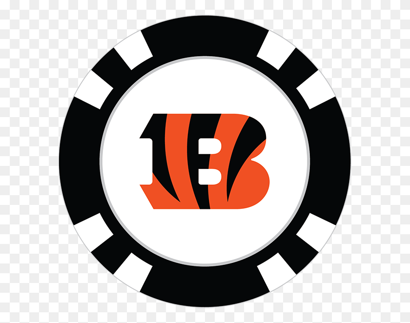 600x602 Cincinnati Bengals Fichas De Póquer Marcador De Pelota - Cincinnati Bengals Logotipo Png