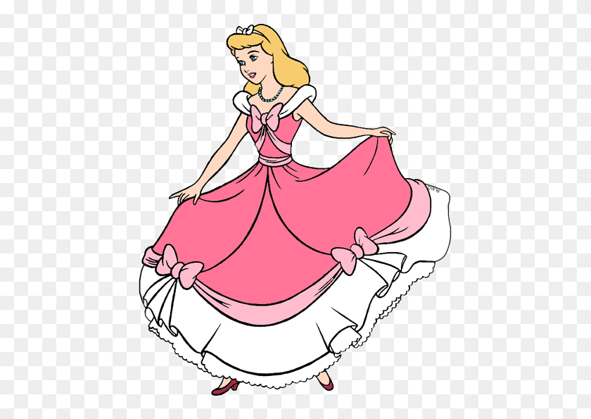 451x535 Cinderella Clip Art Disney Clip Art Galore - Pink Dress Clipart