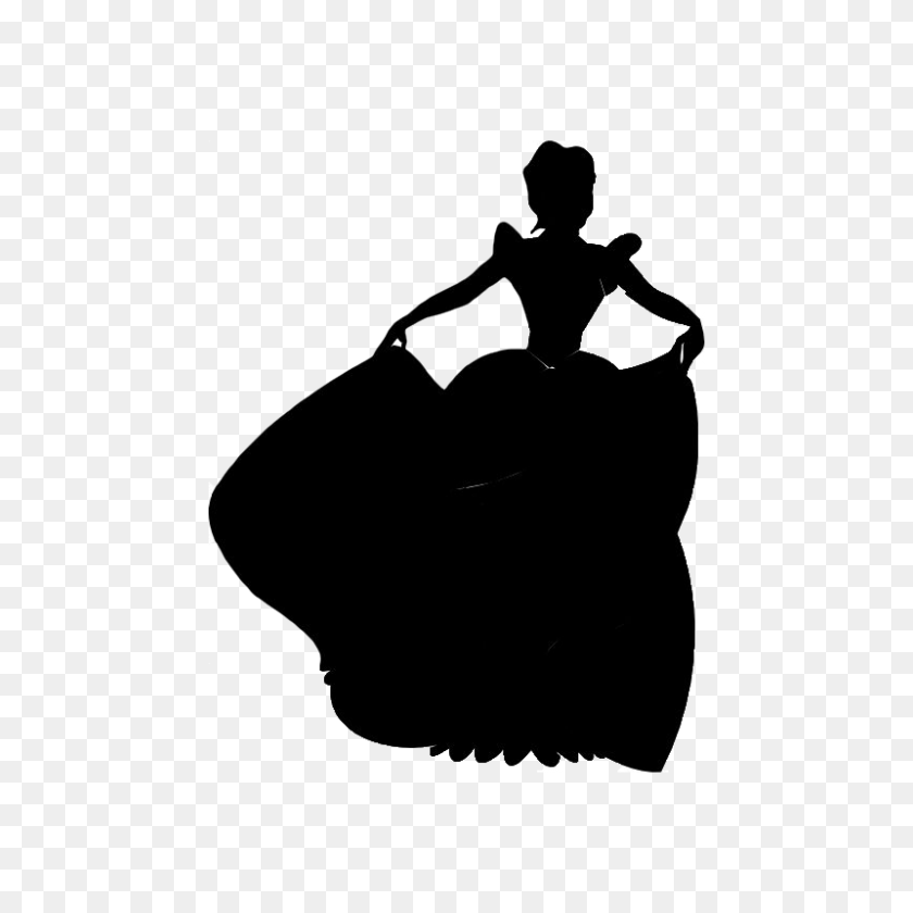 800x800 Cenicienta, La Princesa De Disney Silueta Príncipe Encantador Clipart - Silueta De Cenicienta Png