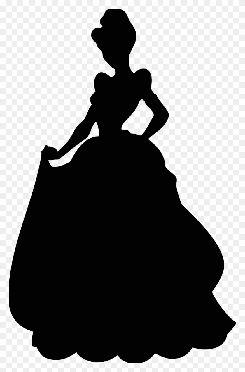 800x1244 Cinderella Silhouette Disney Princess - Cinderella Silhouette PNG