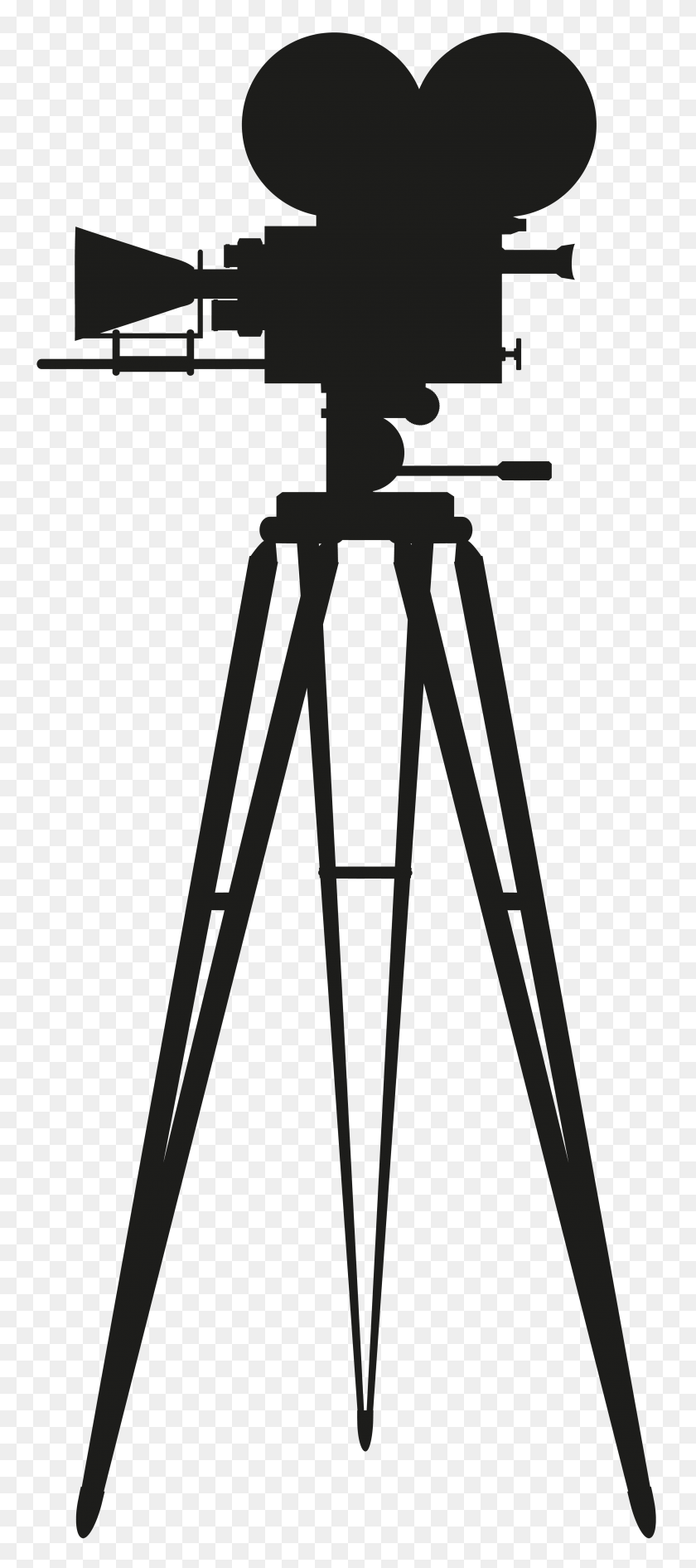 3408x8000 Cinema Camera Silhouette Png Clip Art - Shade PNG