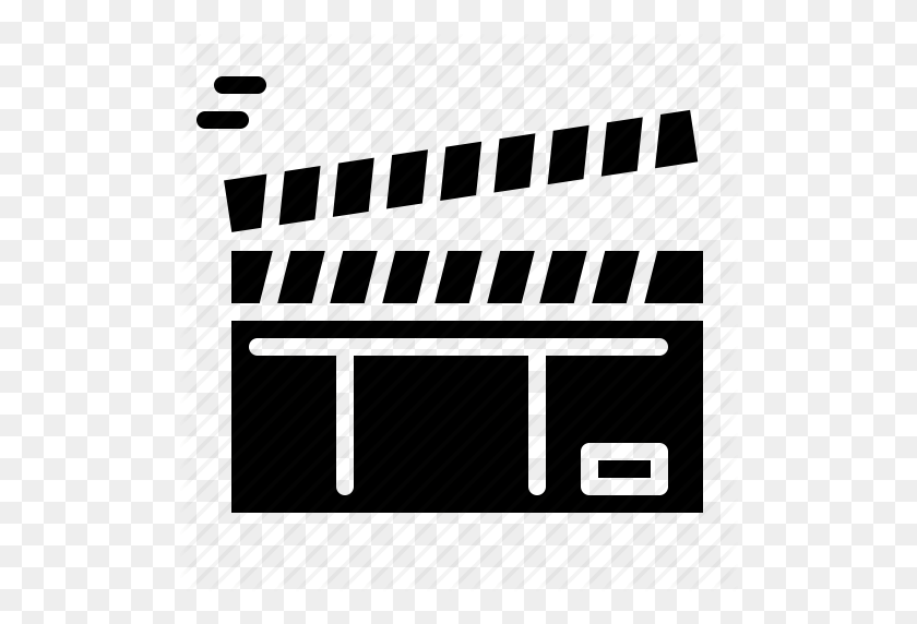 512x512 Cinema, Clapperboard, Film, Movie Icon - Movie Clapper PNG