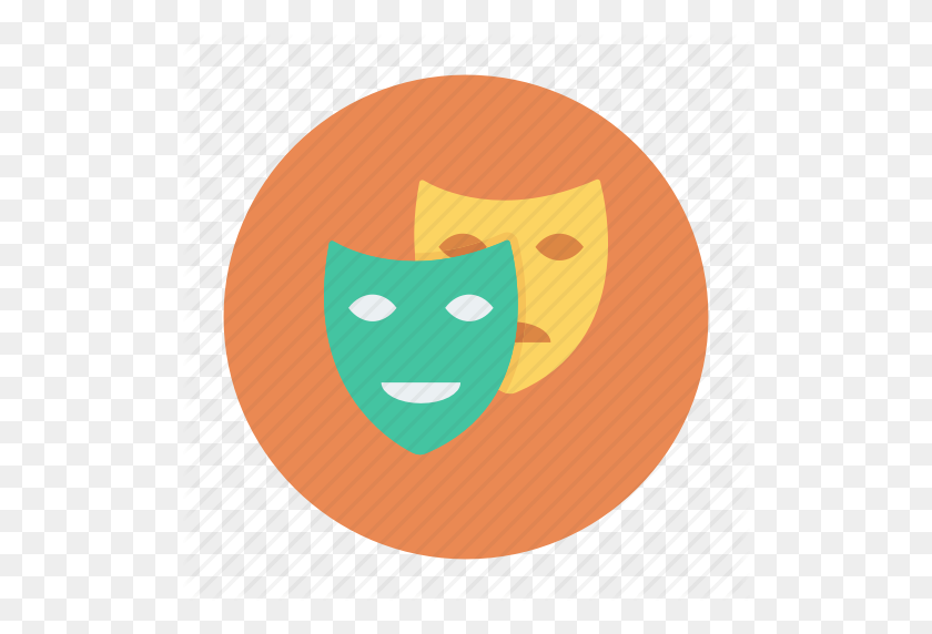 512x512 Cinema, Drama, Mask, Masks, Sad, Theater Icon - Drama Mask PNG