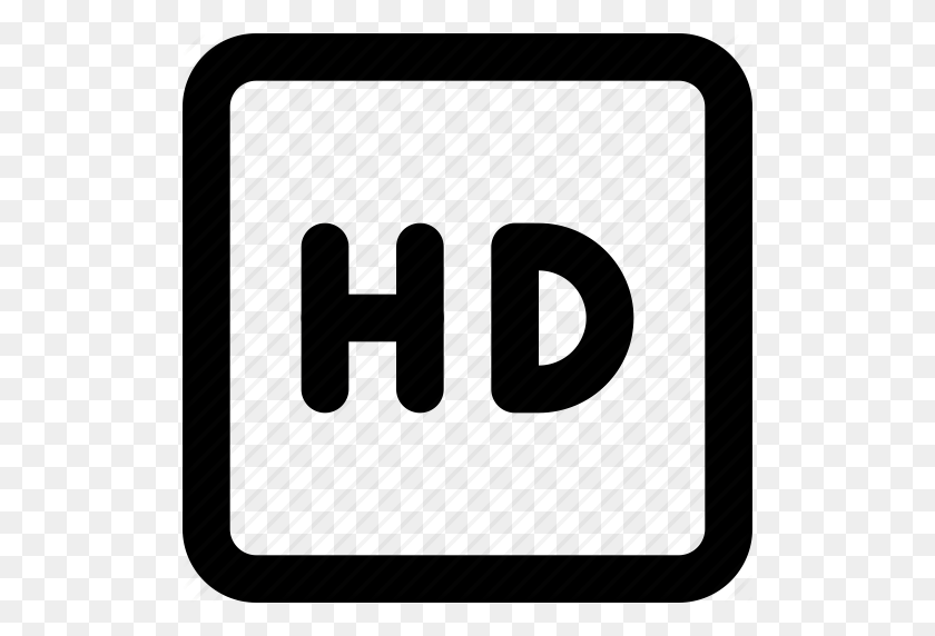512x512 Cine, Película, Hd, Logotipo, Película, Icono De Video - Logotipo De Hd Png