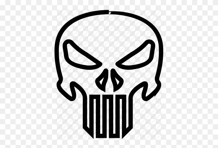 419x512 Cinema, Film, Movie, Punisher, Revenge, Skull Icon - Punisher Logo PNG