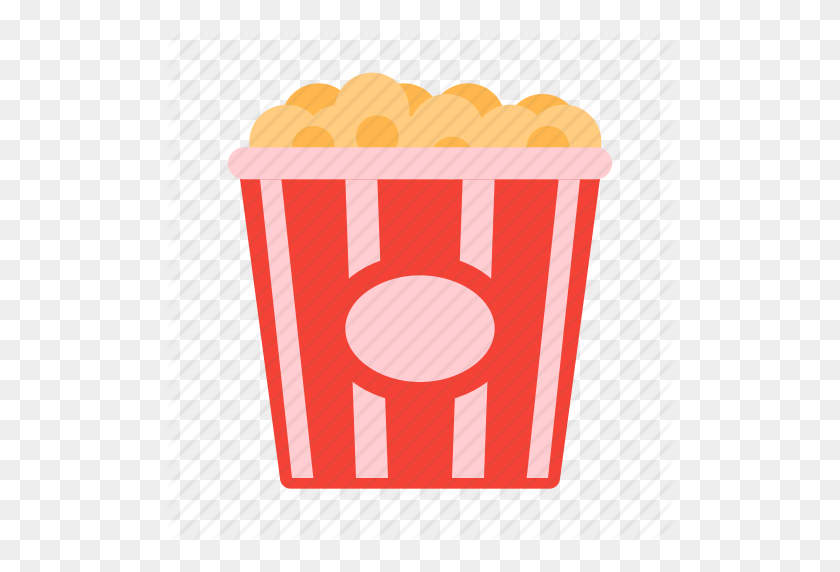 512x512 Cinema, Food, Movie, Popcorn, Snack Icon - Popcorn Clipart PNG