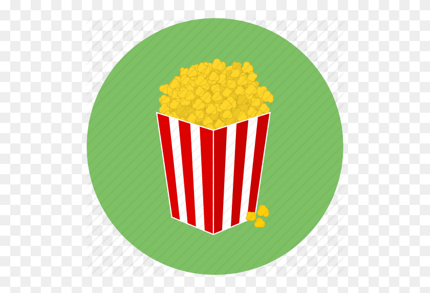512x512 Cinema, Food, Popcorn Icon - Popcorn Clipart PNG