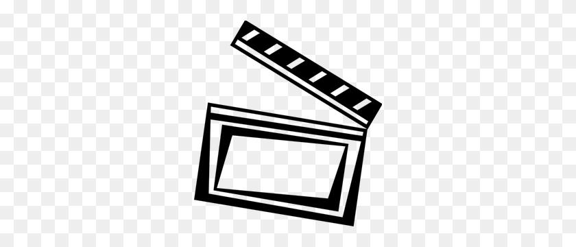 274x300 Cinema Free Clipart - Movie Clapboard Clipart
