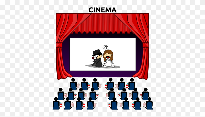 500x422 Cinema Hall Vector Drawing - Drive In Movie Clipart