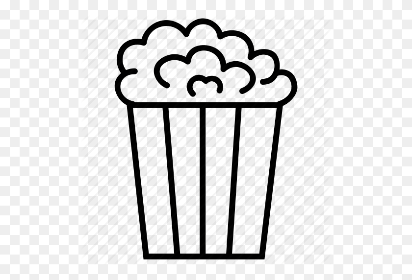 512x512 Cinema, Junk Food, Popcorn, Snacks, Theatre Icon - Popcorn Bucket Clipart