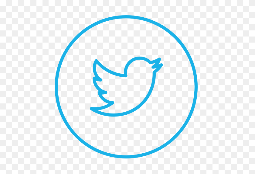 512x512 Circle, Circles, Line, Neon, Social, Tweet, Twitter Icon - Neon Line PNG