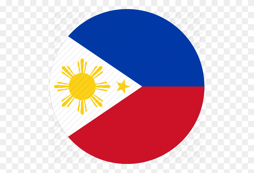 512x512 Círculo, Circular, País, Bandera, Bandera De Filipinas, Banderas - Banderas Del Mundo Png