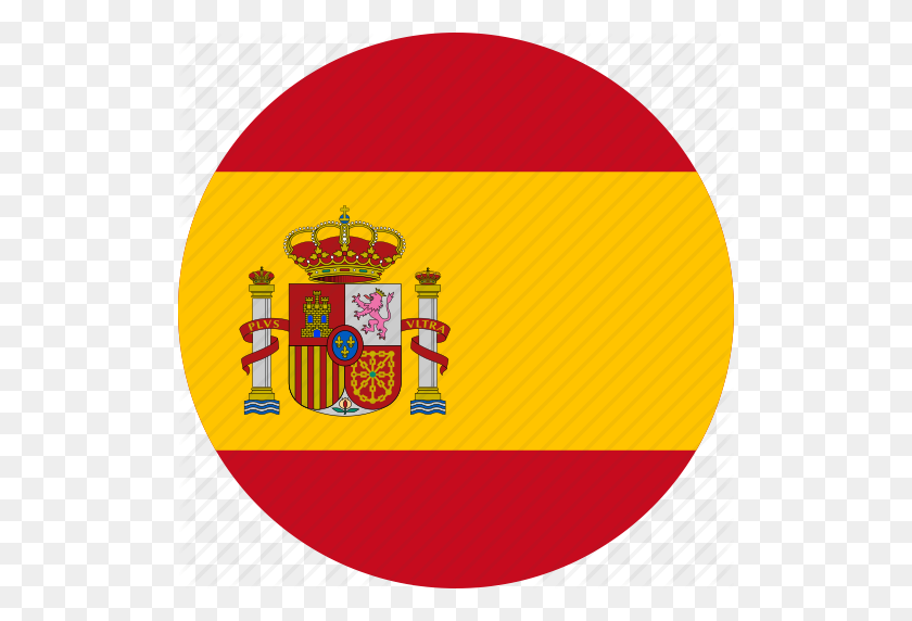 512x512 Circle, Circular, Country, Flag, Flag Of Spain, Flags, National - World Flags PNG
