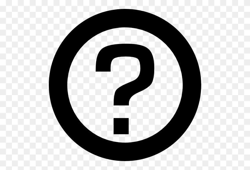 512x512 Circle, Circular, Symbol, Faq, Question, Mark, Sign, Essentials - White Question Mark PNG