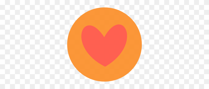 300x300 Circle Clipart Heart - Yellow Heart Clipart