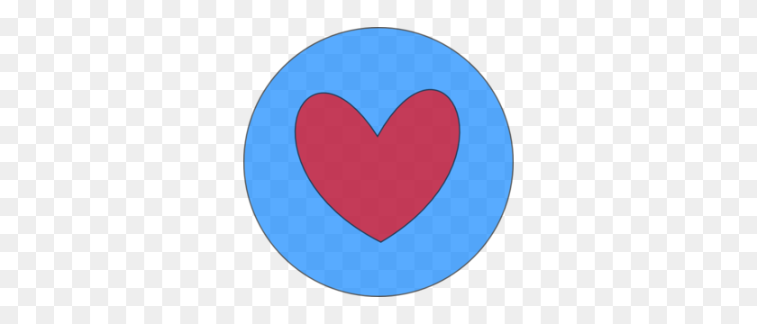 300x300 Circle Clipart Heart - Blue Circle Clipart