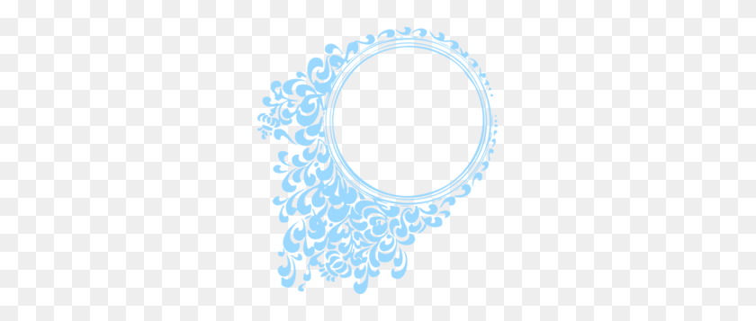 267x297 Circle Clipart Teal - Scalloped Frame Clipart