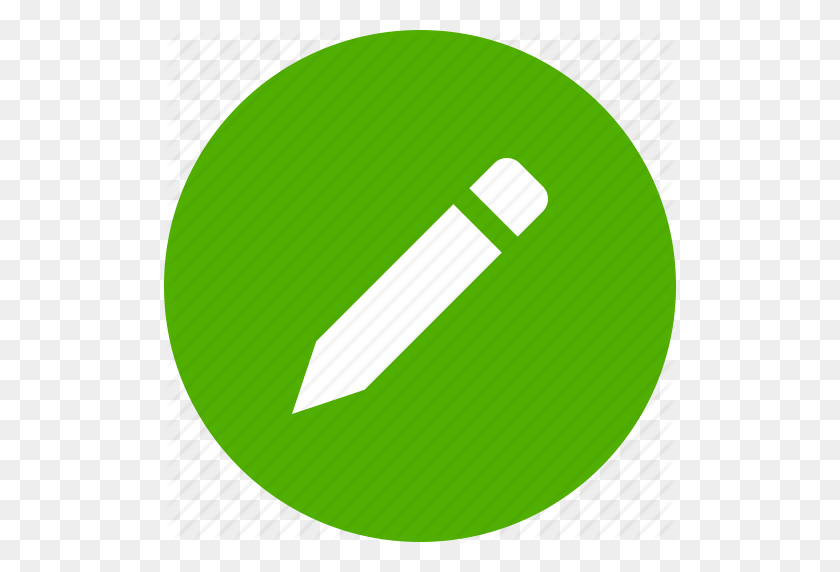 512x512 Circle, Compose, Draw, Edit, Green, Pencil, Write Icon - Edit Icon PNG