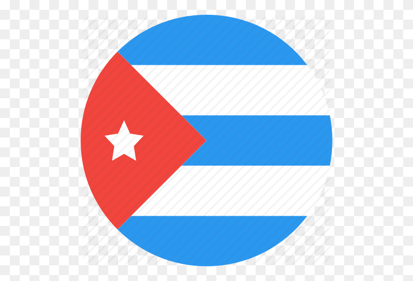 512x512 Círculo, País, Cuba, Bandera, Icono De La Nación - Bandera De Cuba Png