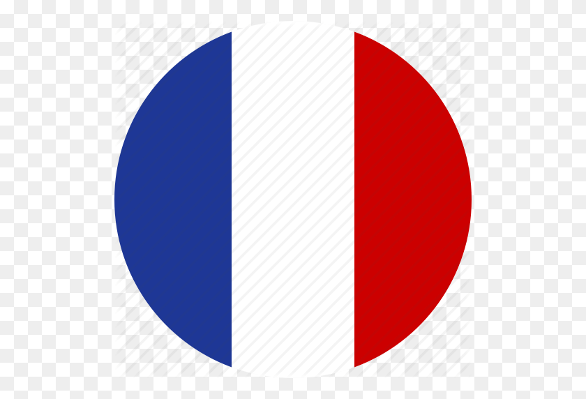 512x512 Círculo, País, Bandera, Francia, Francés, Nacional, Icono De La República - Bandera De Francia Png