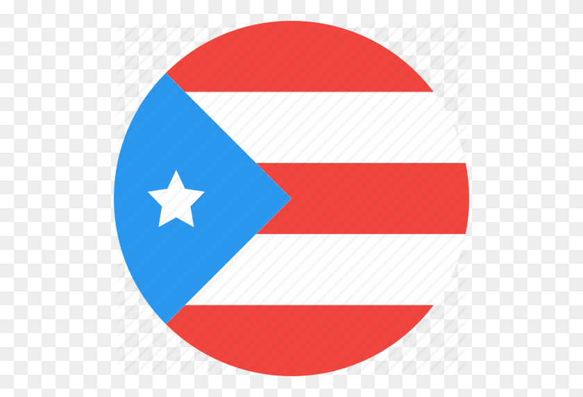 512x512 Círculo, País, Bandera, Nación, Puerto Rico Icono - Bandera Puertorriqueña Png