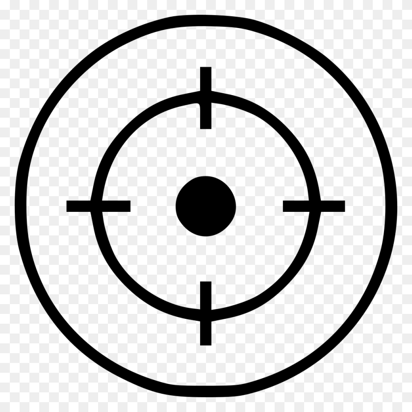 980x980 Circle Cross Gun Hunting Sight Sniper Target Png Icon Free - Sniper PNG