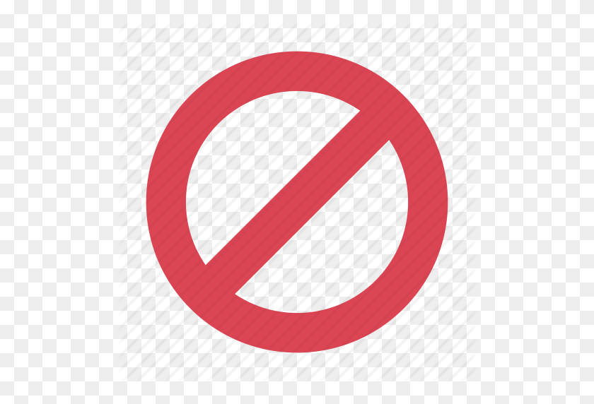 512x512 Circle, Crossed, Forbidden, No, Prohibited, Red, Stop Icon - No Circle PNG