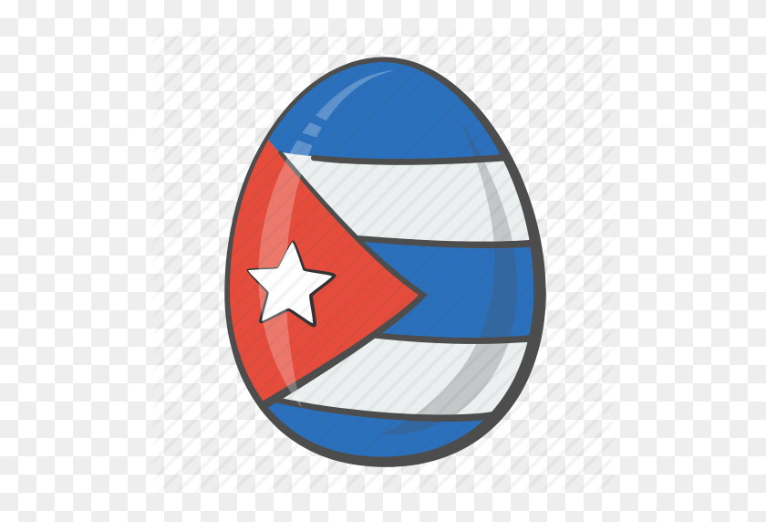 512x512 Circle, Cuba, Egg, Flag Icon - Cuba PNG
