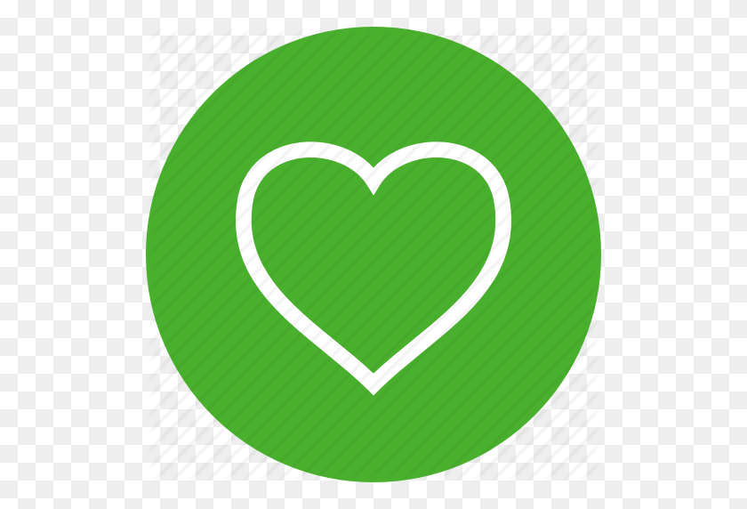 512x512 Иконка Круг, Знакомства, Любимый, Зеленый, Сердце, Нравится, Значок - Зеленое Сердце Png
