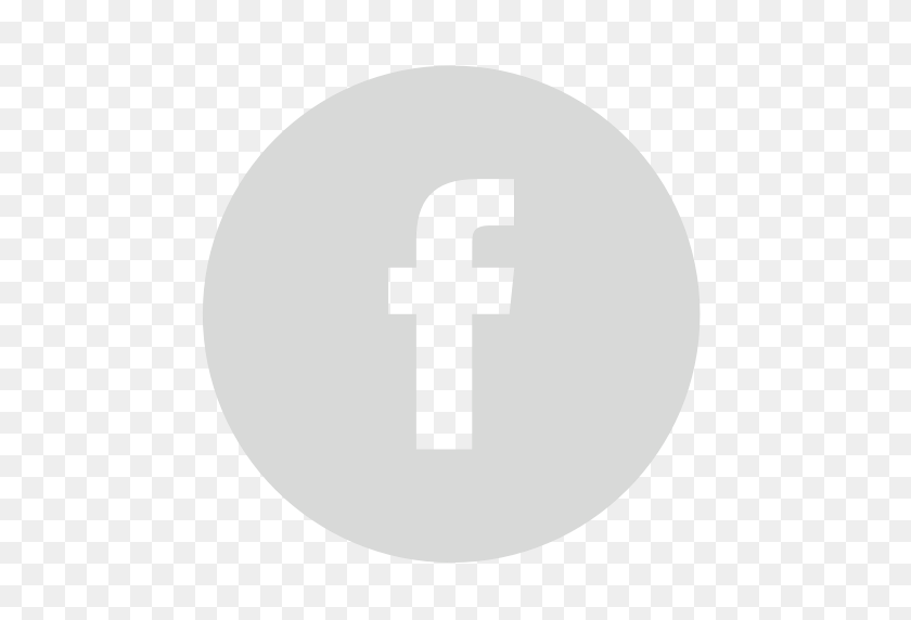 512x512 Circle, Facebook, Gray Icon - White Facebook Icon PNG