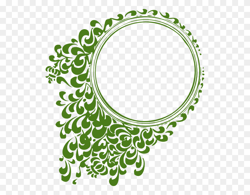 534x594 Circle Fillagree Green Clipart - Mantel De Imágenes Prediseñadas