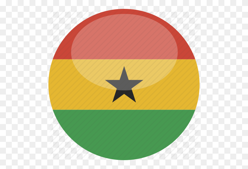 512x512 Círculo, Bandera, Ghana, Icono De Brillo - Bandera De Ghana Png