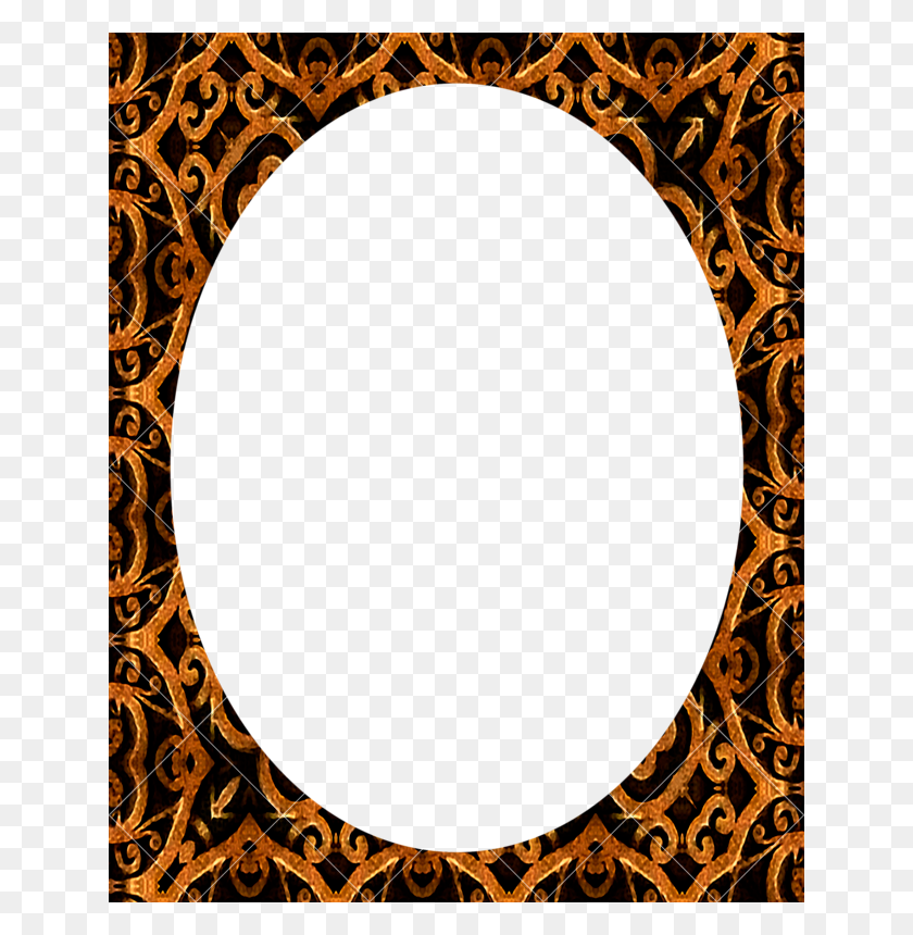 640x800 Circle Frame With Oriental Decorated Borders - Circle Frame PNG